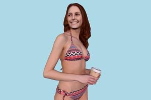 Julia Posed Swimwear Swimwear, Swimwear-bundle, posed, girl, female, woman, summer, beach, scanned, people, renderpeople